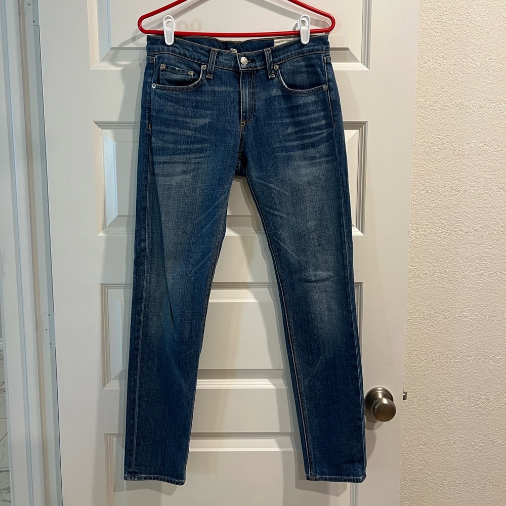 Rag & Bone Dre Blue Denim Jeans - Picture 2 of 8